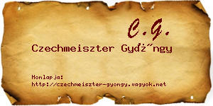 Czechmeiszter Gyöngy névjegykártya